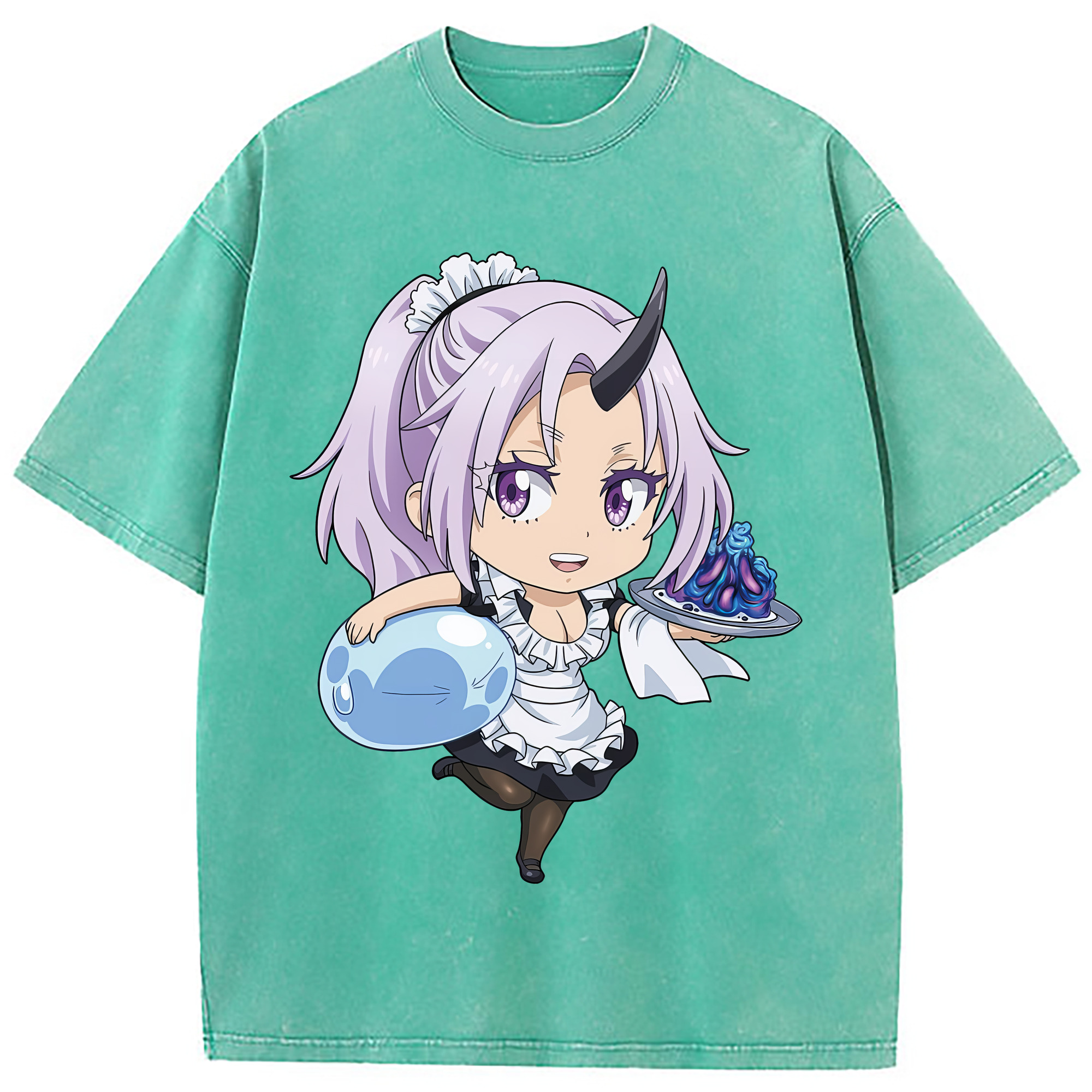 （画像用） 転スラ Regarding Reincarnated to Slime 綿100% ヴィンテージ風 半袖Tシャツ（フロントプリント）